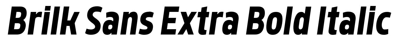 Brilk Sans Extra Bold Italic